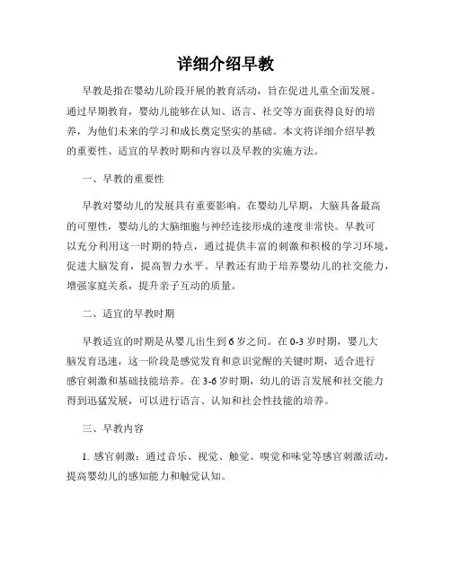 详细介绍早教