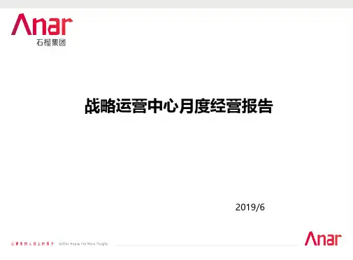 某房地产公司战略运营中心月度经营会汇报模板
