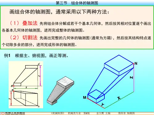机械制图课件-第三章 第3节 组合体的轴测图