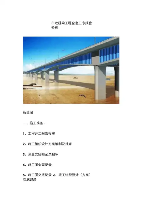市政桥梁工程全套工序报验资料