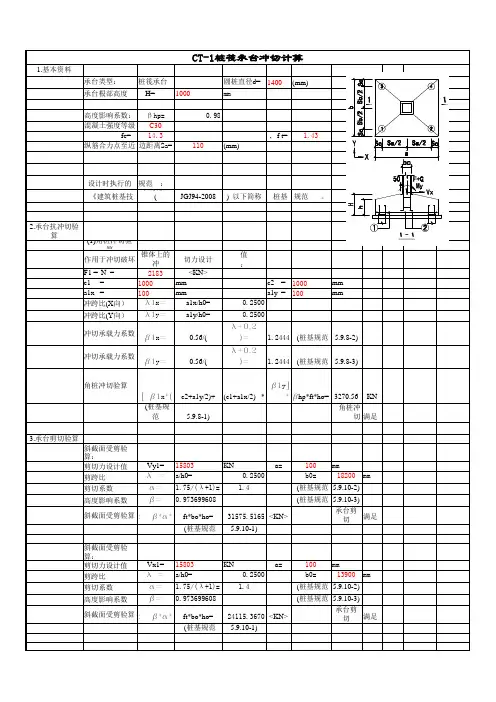CT-16桩承台角桩冲切计算