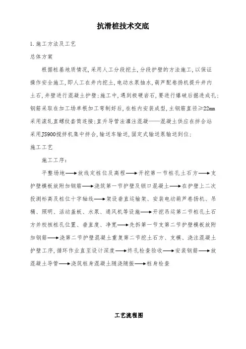 抗滑桩施工技术交底