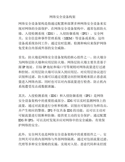 网络安全设备构架