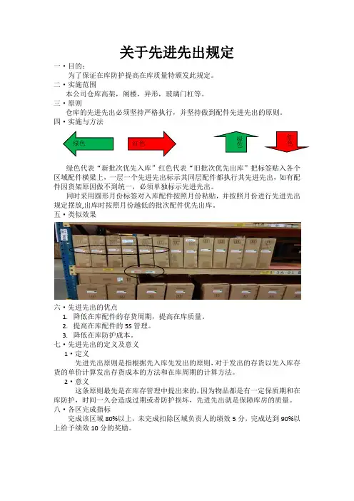 关于先进先出规定