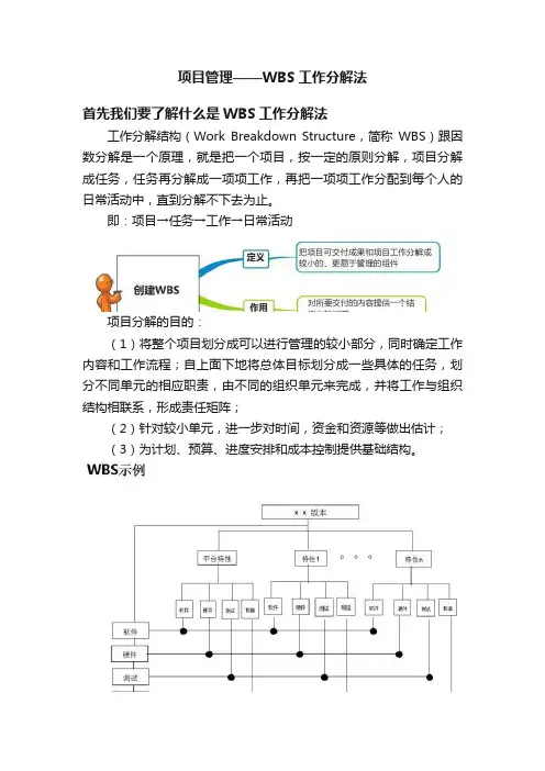 项目管理——WBS工作分解法