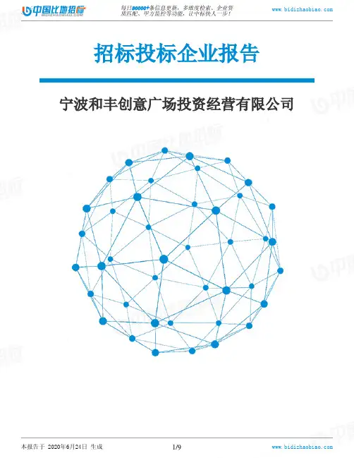 宁波和丰创意广场投资经营有限公司-招投标数据分析报告