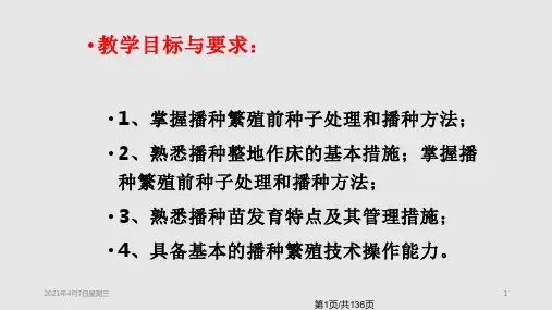 园林植物播种育苗PPT课件