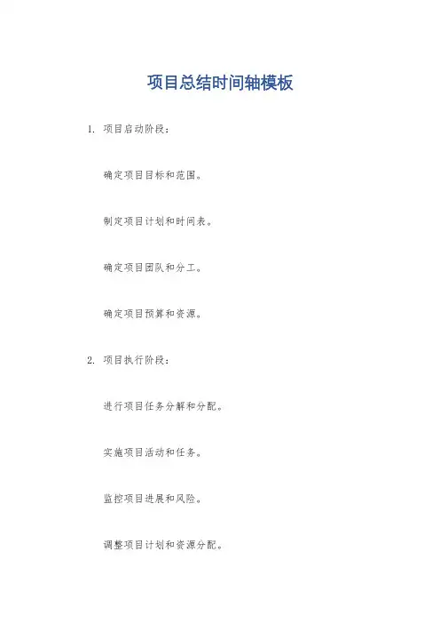 项目总结时间轴模板