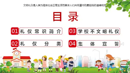 小学生文明礼仪通用辅导PPT专题演示