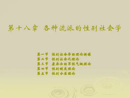 第十八章   各种流派的性别社会学