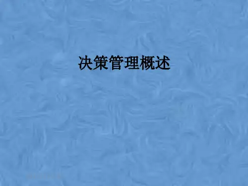决策管理概述