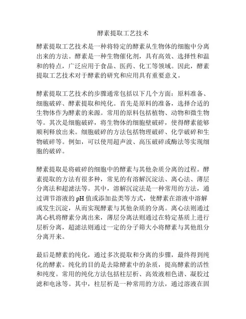 酵素提取工艺技术