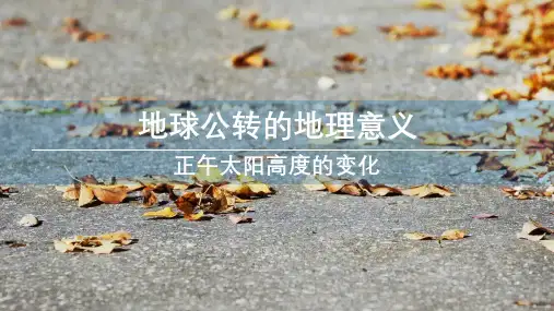 正午太阳高度高二上学期地理人教版(2019)选择性必修1