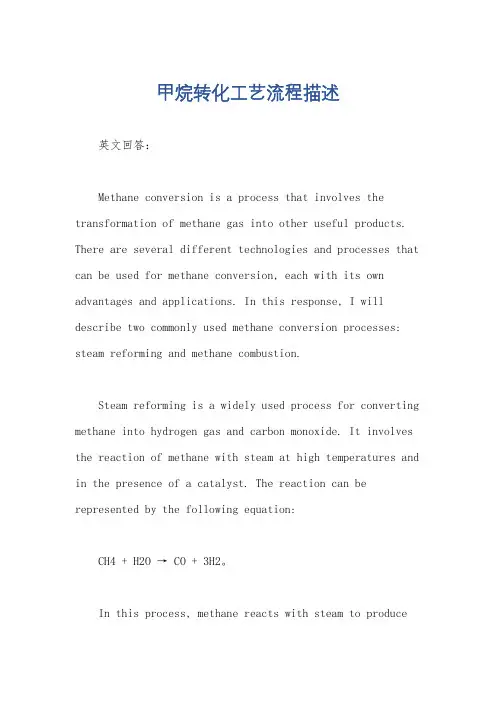 甲烷转化工艺流程描述