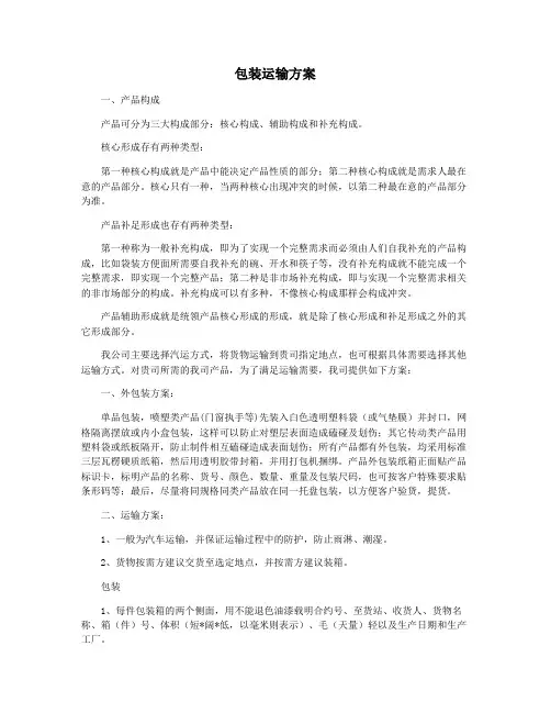 包装运输方案