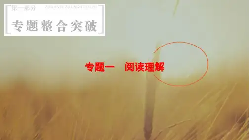 2018版高考英语二轮浙江专用课件：第1部分 专题1 模式1 细节理解题 精品