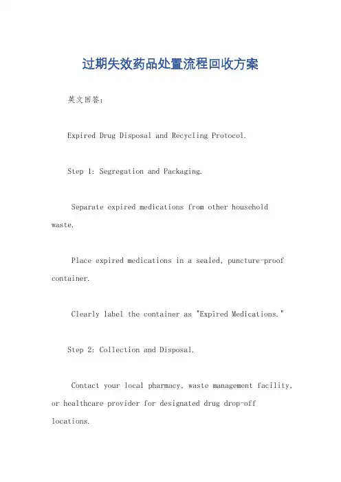 过期失效药品处置流程回收方案