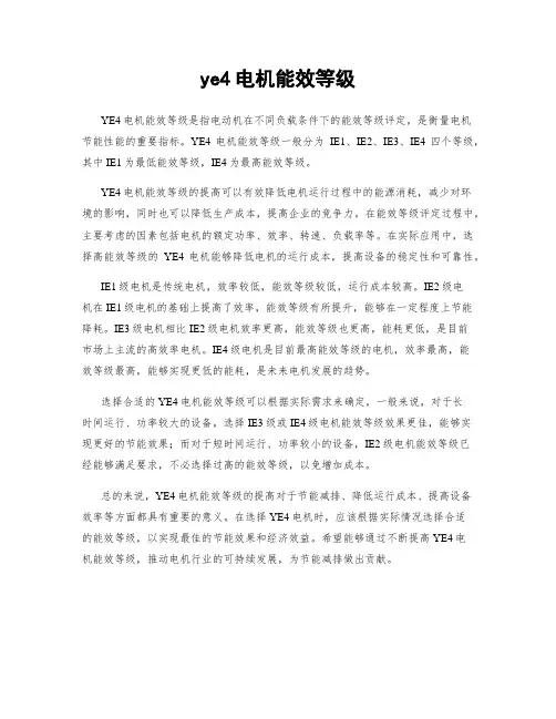 ye4电机能效等级