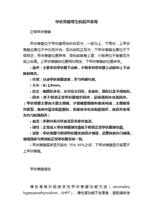 甲状旁腺增生的超声表现