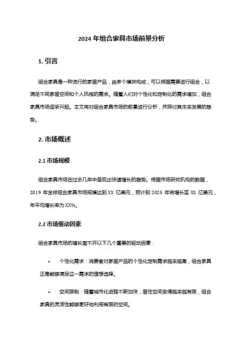 2024年组合家具市场前景分析