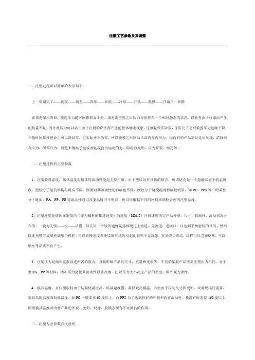 PZGLI007-品质管理-注塑工艺参数及其调整