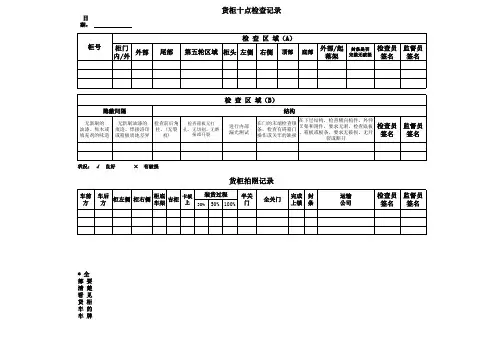 货柜十点检查