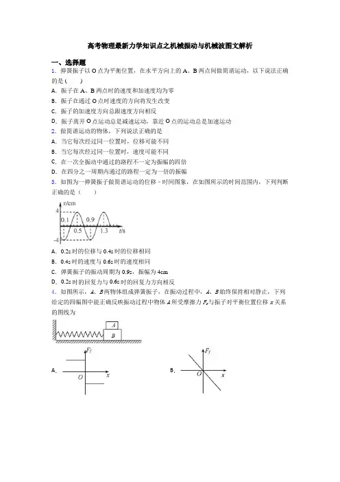 高考物理最新力学知识点之机械振动与机械波图文解析