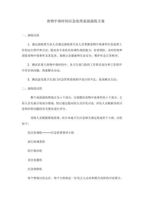 桌面演练方案