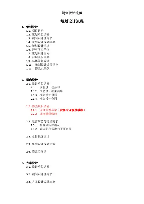 规划设计流程