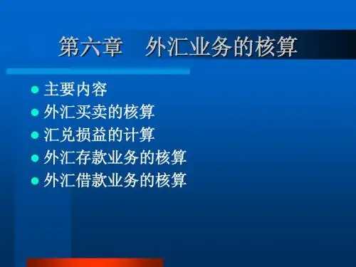 第六章外汇业务