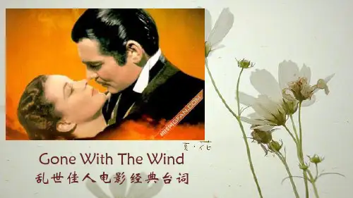 乱世佳人简介和经典台词翻译_英文