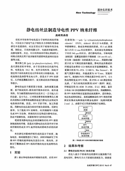 静电纺丝法制造导电性PPV纳米纤维