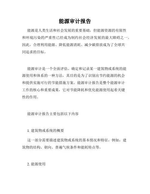 能源审计报告