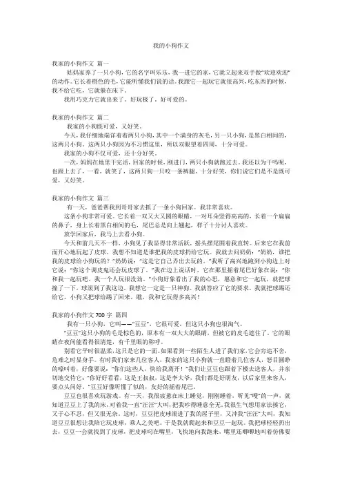 我的小狗作文