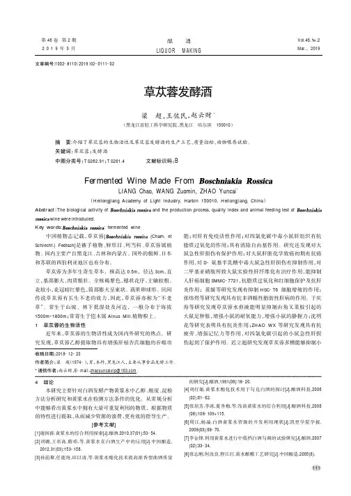 草苁蓉发酵酒