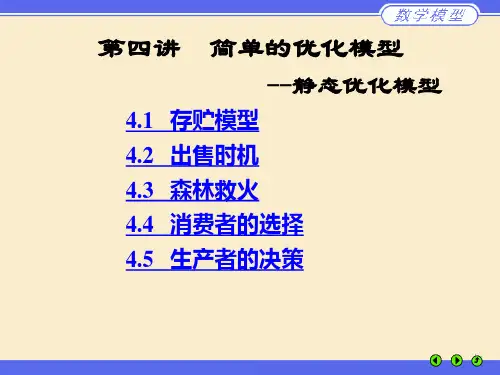 第4讲简单优化模型PPT课件