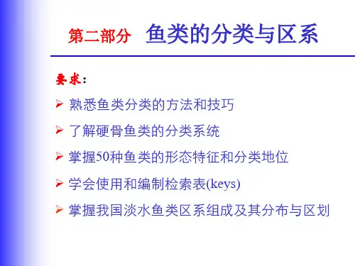 7-2鱼类分类的基本知识
