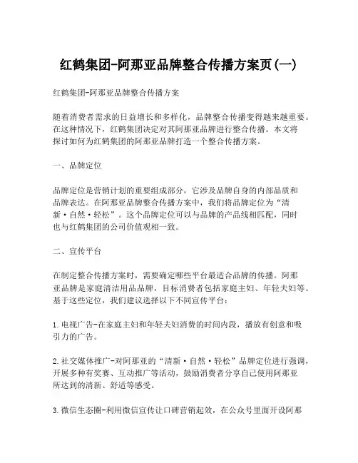 红鹤集团-阿那亚品牌整合传播方案页(一)