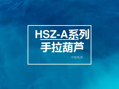 HSZ-A系列手拉葫芦