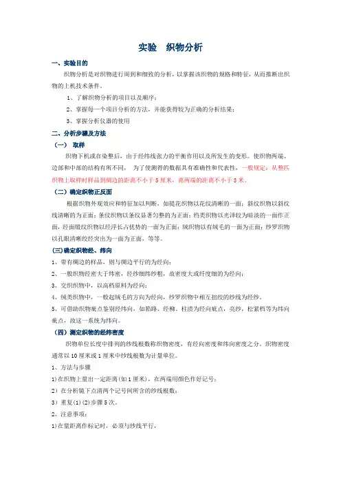 织物分析