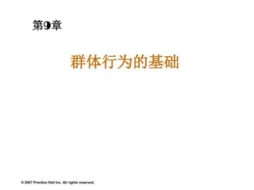 组织设计-群体行为的基础知识讲义(PPT32页)