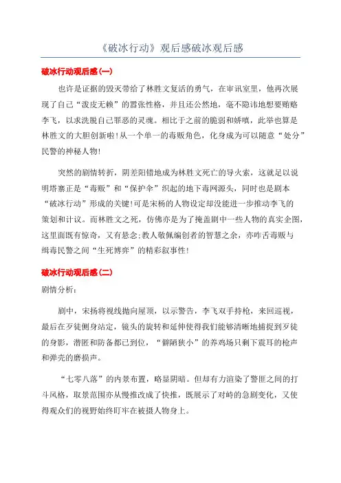 《破冰行动》观后感破冰观后感