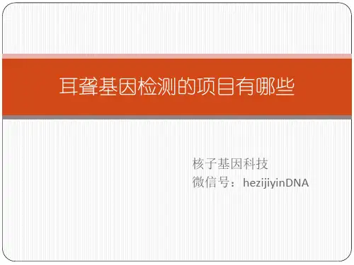 耳聋基因检测的项目有哪些