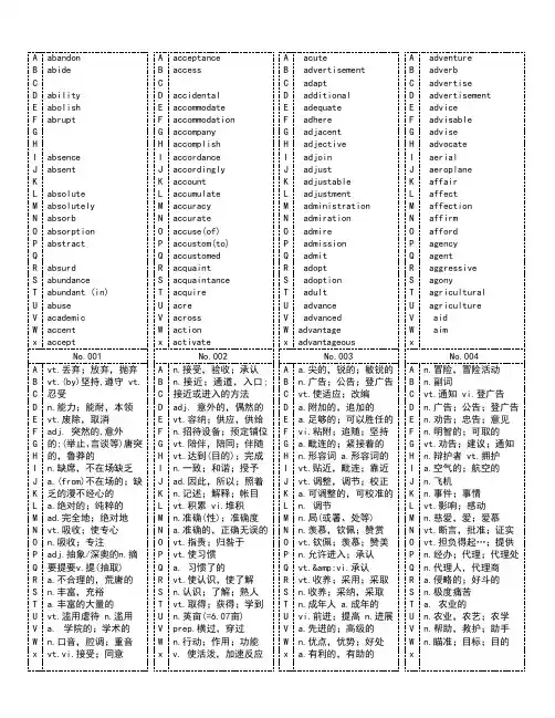 新东方四级词汇最新