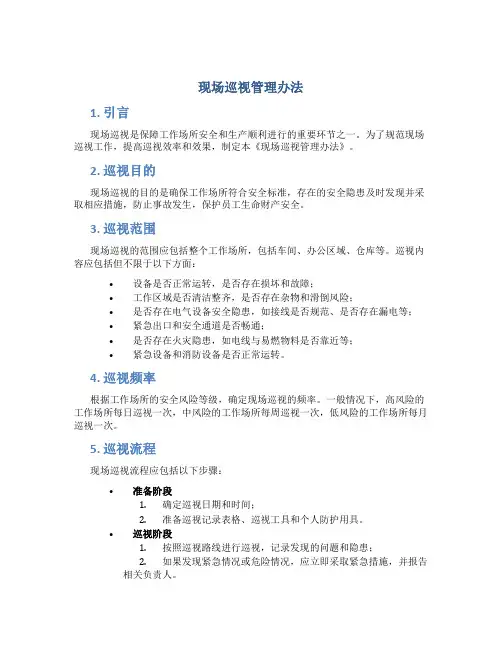 现场巡视管理办法