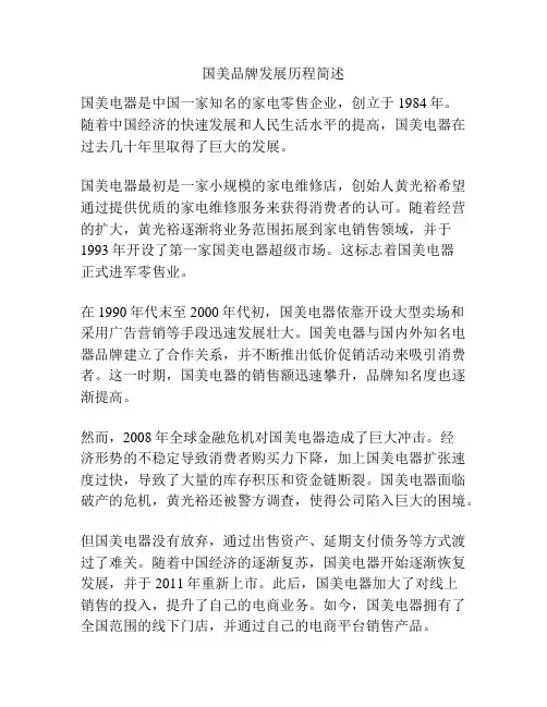 国美品牌发展历程简述
