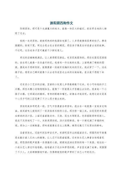 游阳朔西街作文