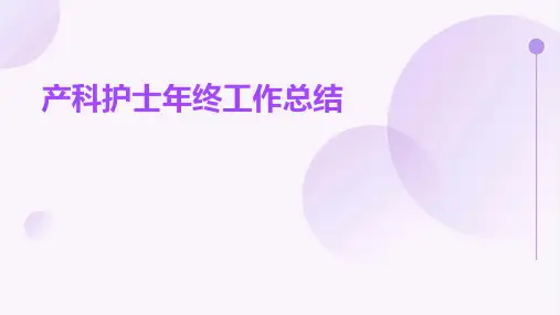 产科护士年终工作总结PPT