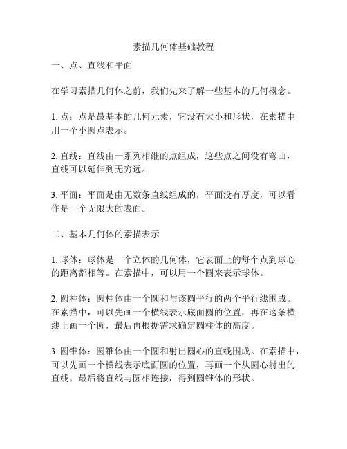 素描几何体基础教程