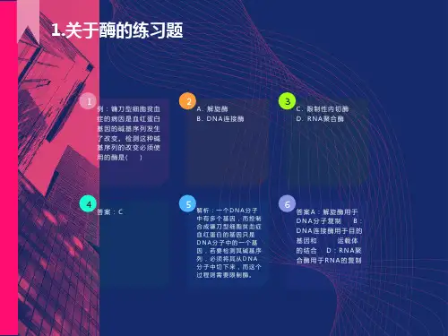 专题一-基因工程练习题能力提高